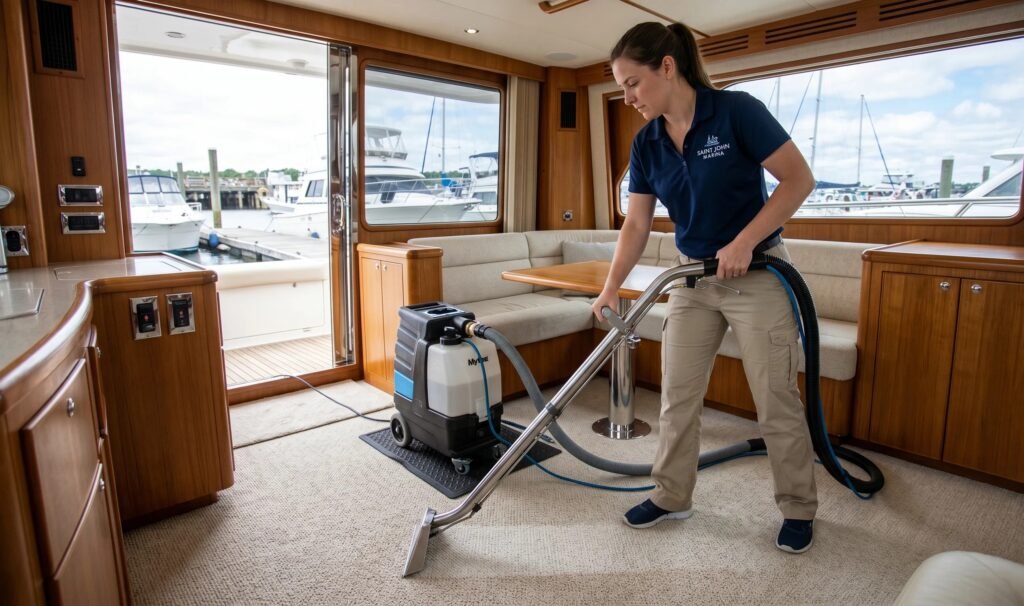 Boat carpet extraction service in Prince Edward Island