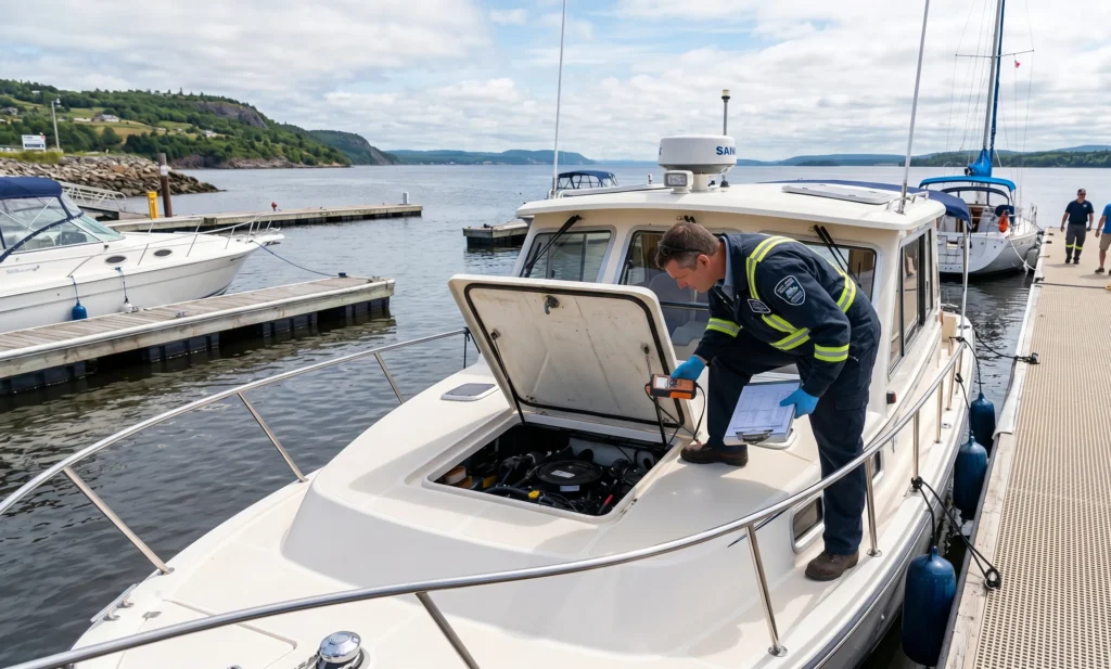 Boat monitoring service in Prince Edward Island harbour