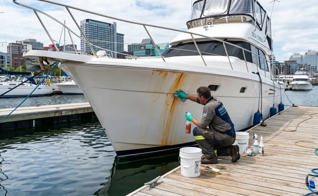 Boat streak cleaning service in Prince Edward Island