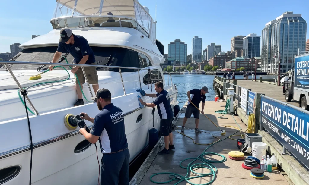 Halifax exterior detailing professional boat cleaning service
