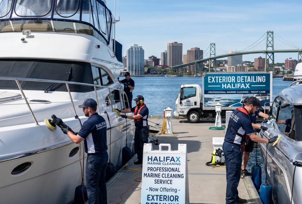 Halifax exterior detailing professional boat cleaning service