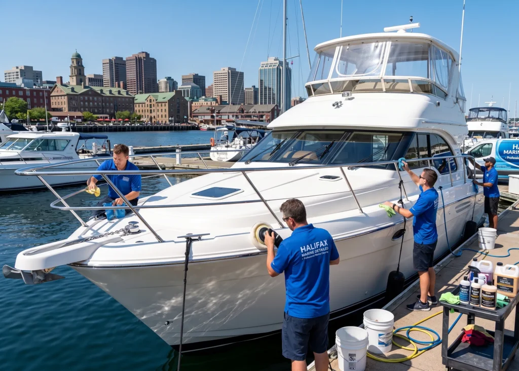 Halifax exterior detailing professional boat cleaning service