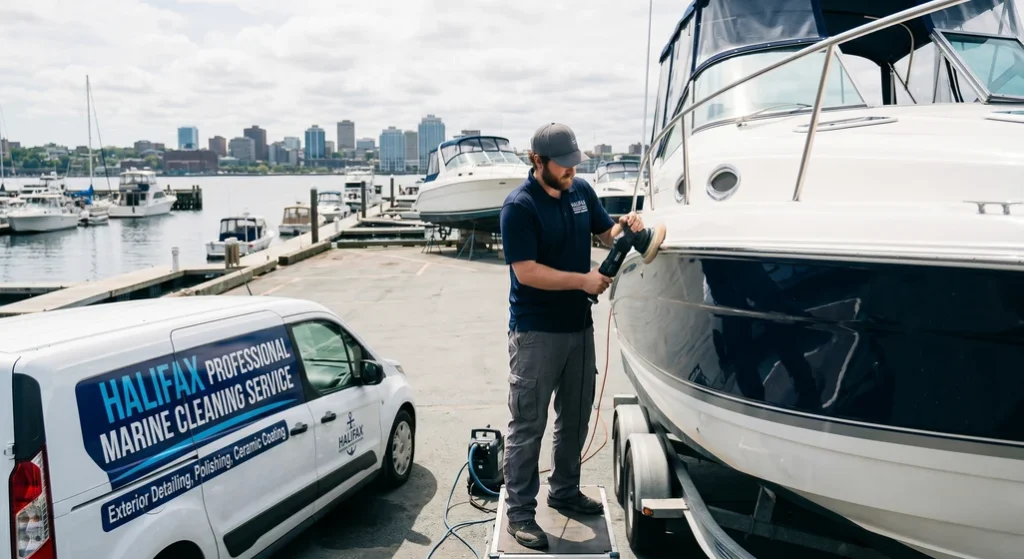 Halifax exterior detailing professional boat cleaning service