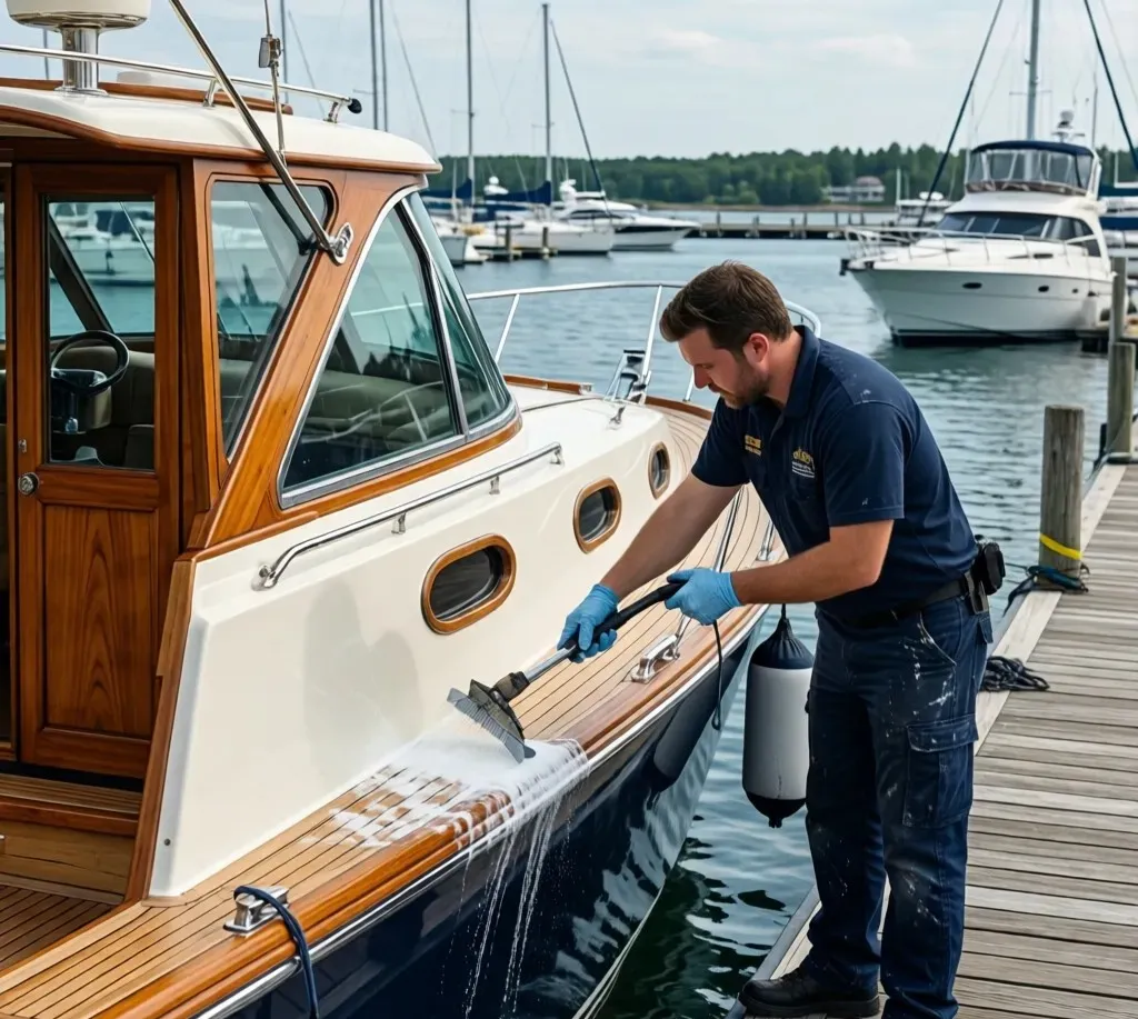 Boat cleaning across PEI coastal areas