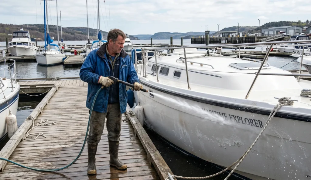 Boat salt fog neutralization service in Halifax waterfront