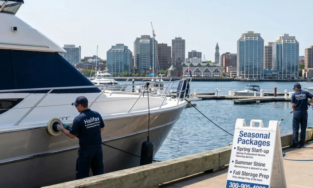 Halifax seasonal packages professional boat cleaning service