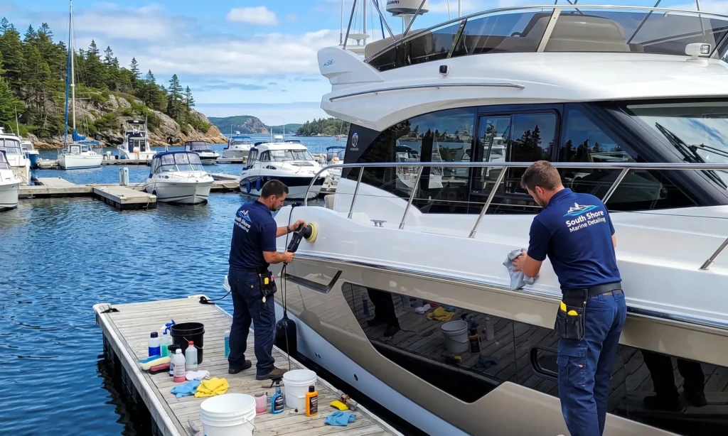 Boat cleaning service in Chester Nova Scotia marina